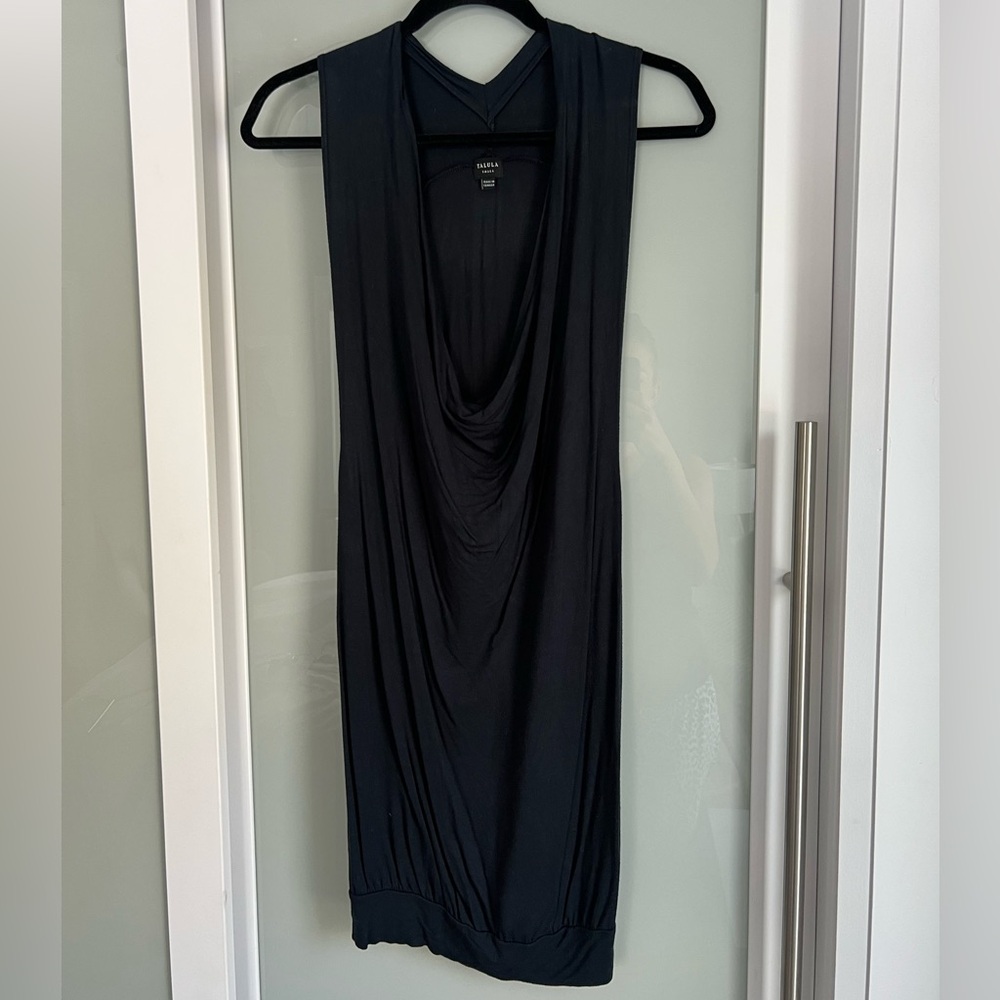 210 - Talula Aritzia Draped Neckline Black Dress